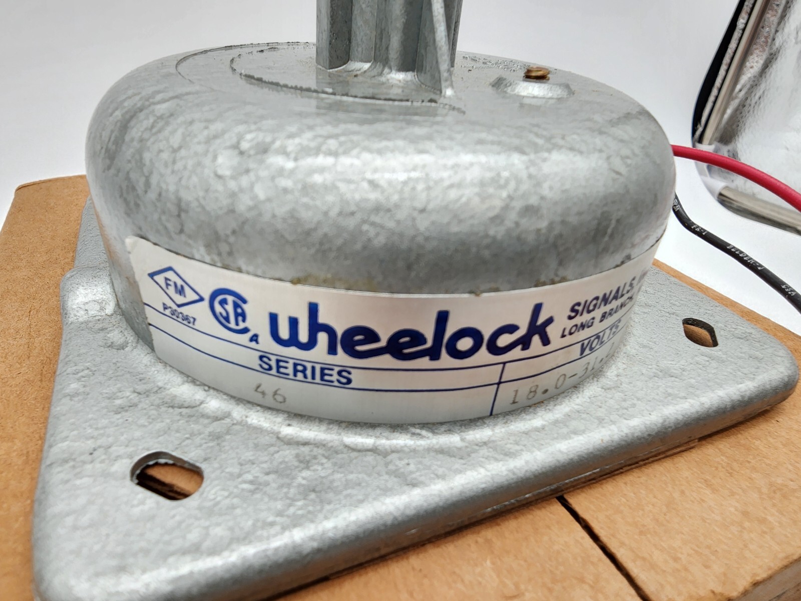 Brand New-Old Stock from 1975 Wheelock Signals Inc. Silver 6" Modular Alarm Bell