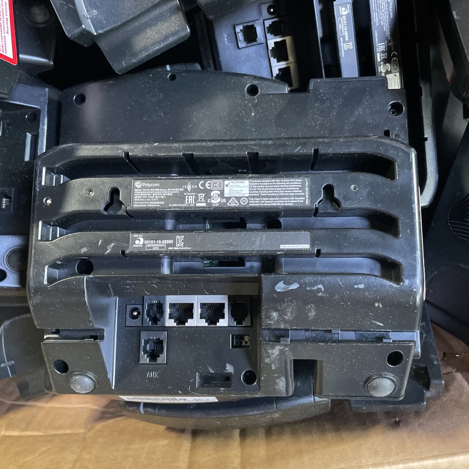 Polycom VVX 311 WW 6-line Business Media Phone Black (2200-48350-025) Lot of 10