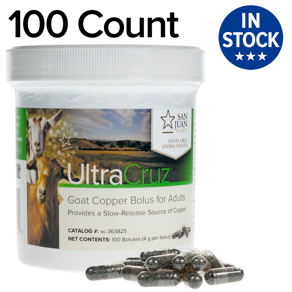 UltraCruz Goat Copper Bolus Supplement for Adult Goats, 100 Count X 4 Grams