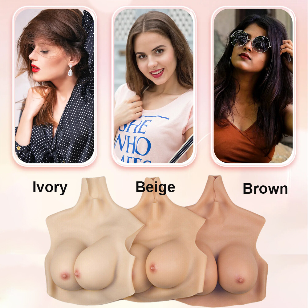 B-H Cup Realistic Breast Forms Silicone Fake Boobs For Crossdresser Drag Queen