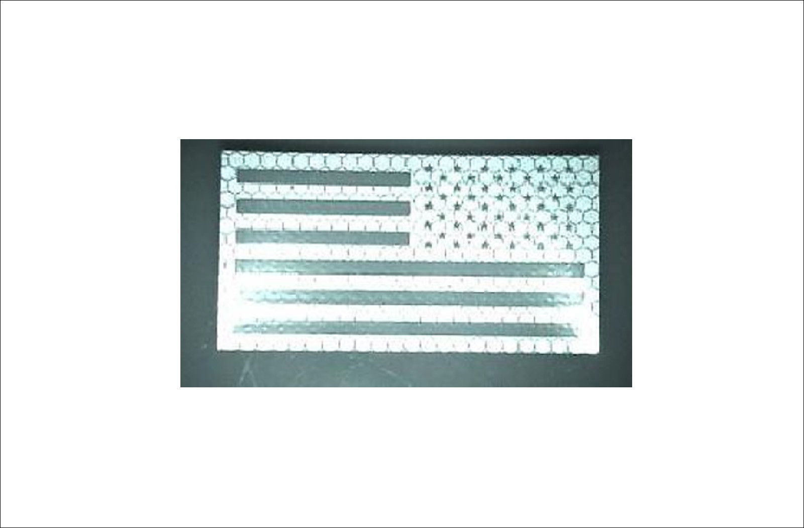 REVERSE USA OD GREEN IR FLAG PATCH 3.5"X2" W/VELCRO® BRAND FASTENER REJECT#391