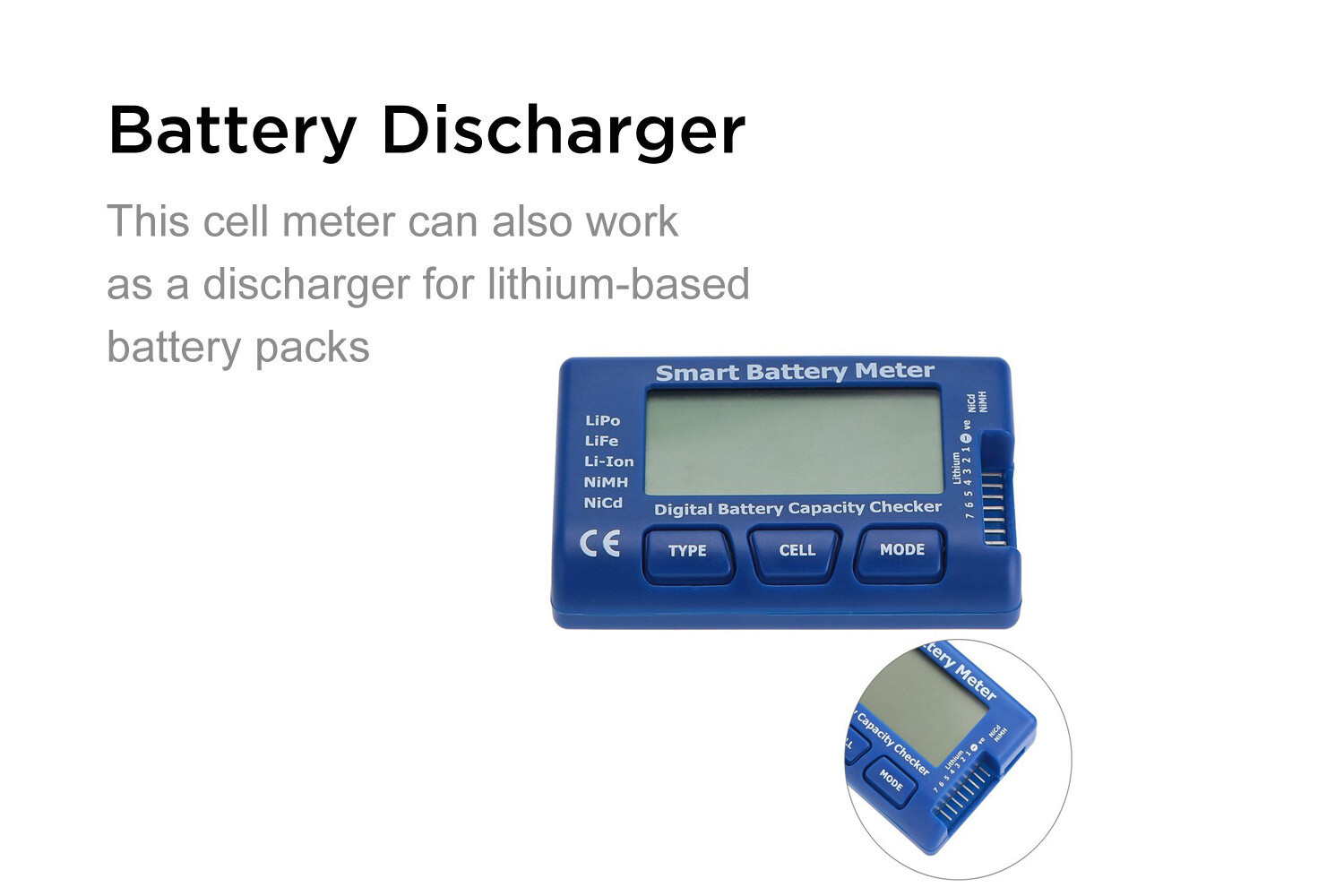 RC CellMeter Digital Battery Checker Voltage Tester for LiPo Li-ion NiMH Nicd