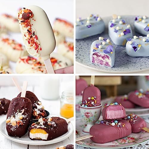 2 Pcs Silicone Ice Cream Molds Popsicle Maker Tray for Cake Pop Ice Pop