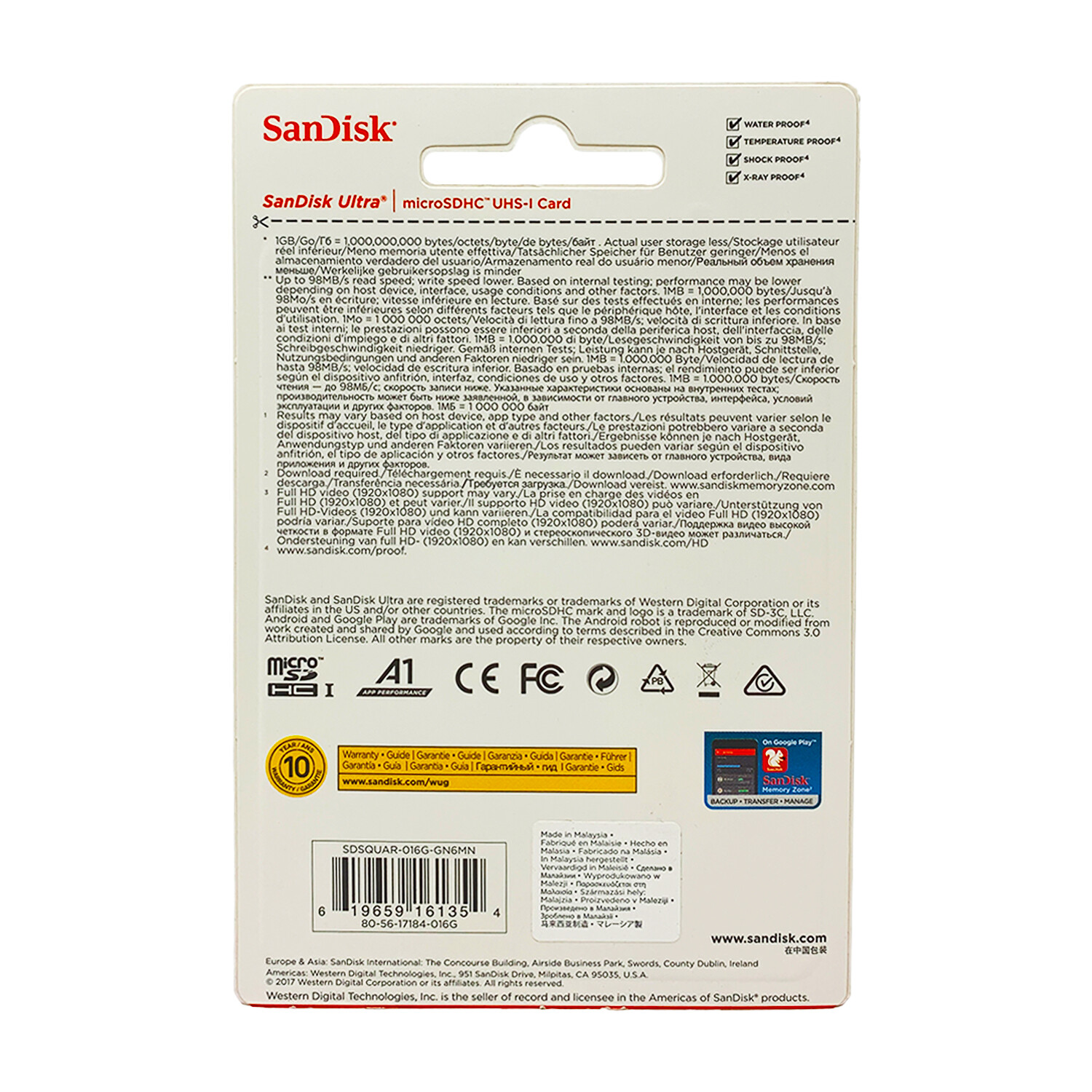 SanDisk Ultra 16GB 32GB 64GB 128GB Micro SD C10 SDXC Flash Memory TF Card Reader