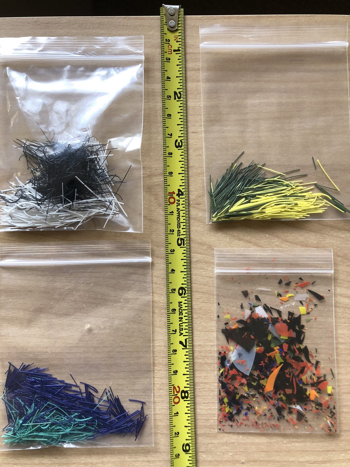 Bullseye COE90 Scrap Stringer-Confetti-Frit&More: Fusing Starter Mega Pack:Used