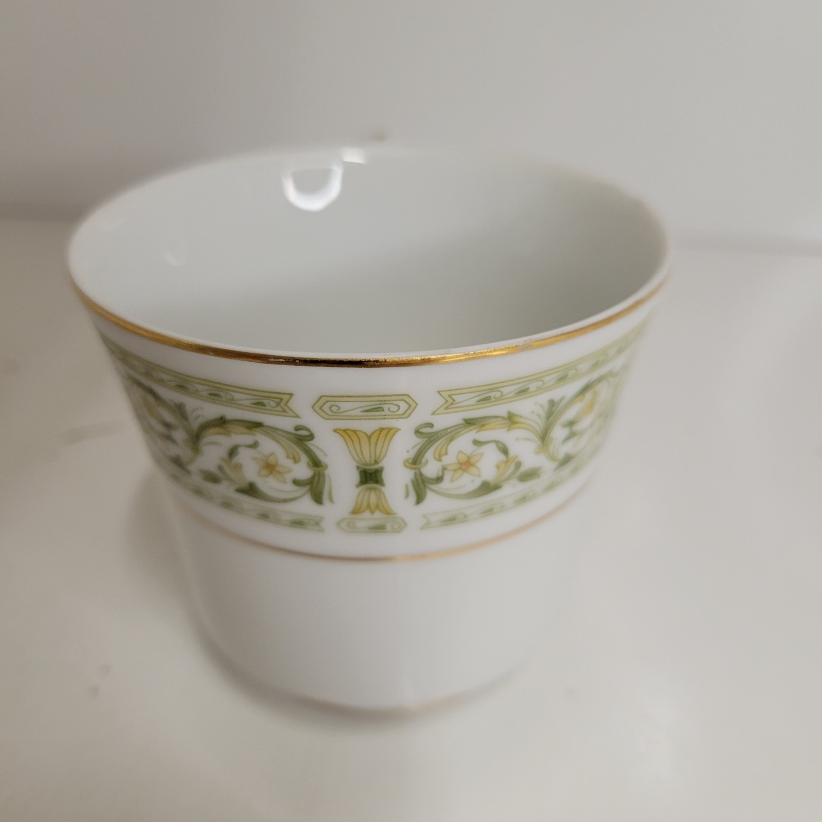 Felicity By Daniele Green & Gold Ring Coffee Tea Cup Fine China Japan