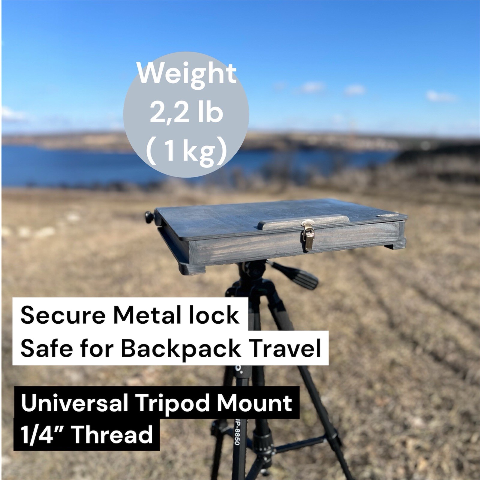 Deep Pochade Box 14*10 “ Plein Air Travel Easel -Portable Artist paint storage