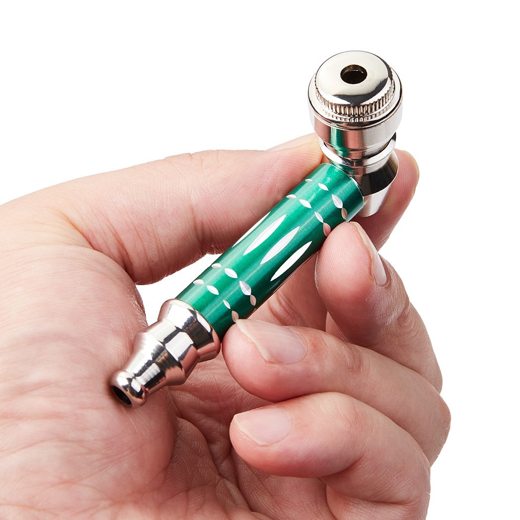 ( Pack of 3 ) 3.2" Metal Detachment Tobacco Smoking Pipe with Cap Lid Screens