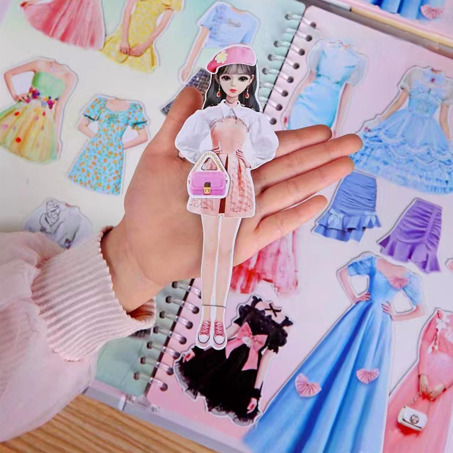 Magnetic Princess Dress Up Paper Doll Pretend Play Toys Magnet People Clothes...