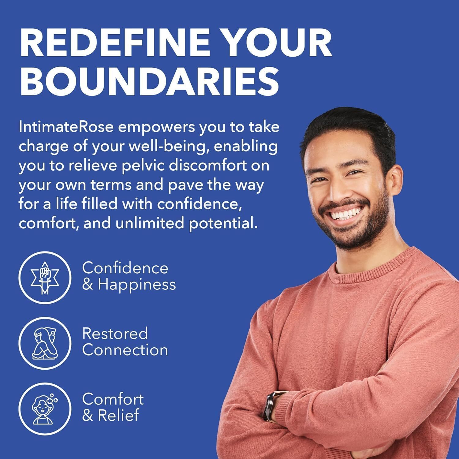 IntimateRose Vibrating Pelvic Wand for Pelvic Muscle Pain Relief - Pelvic Physic