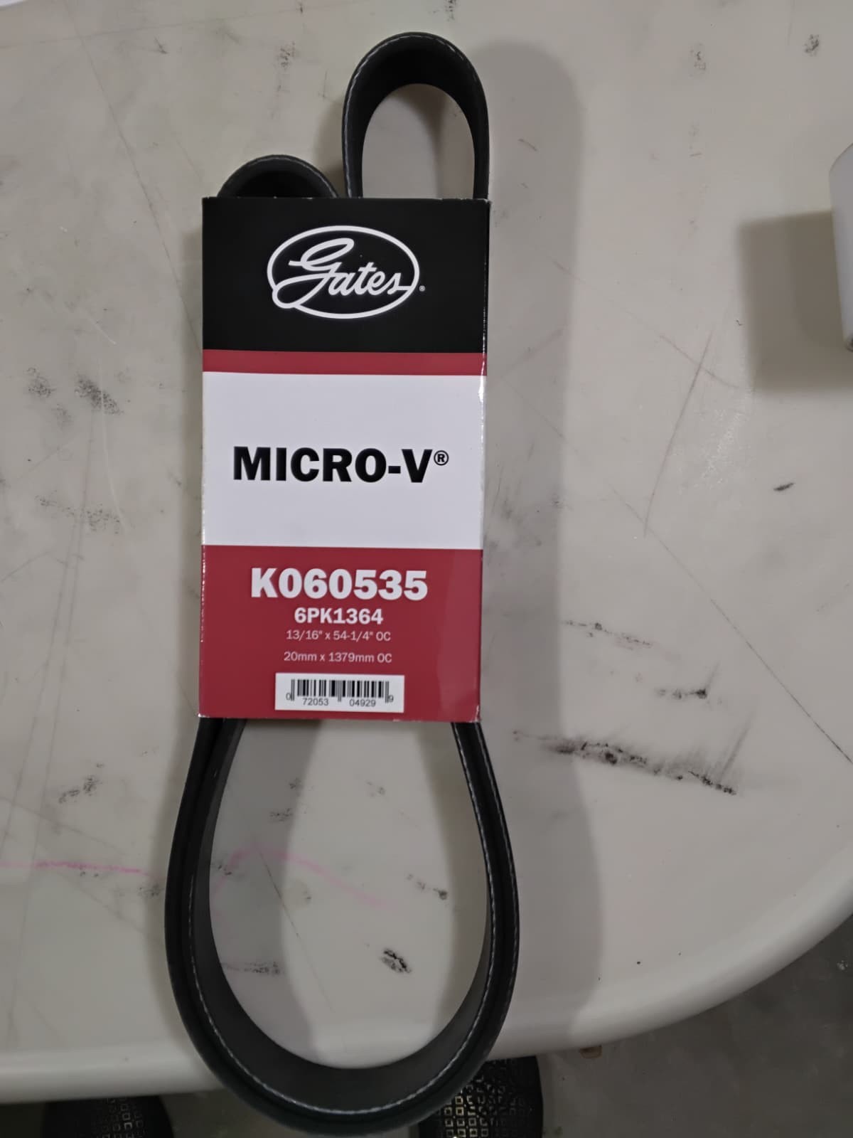 Gates K060535 Micro-V Serpentine Drive Belt