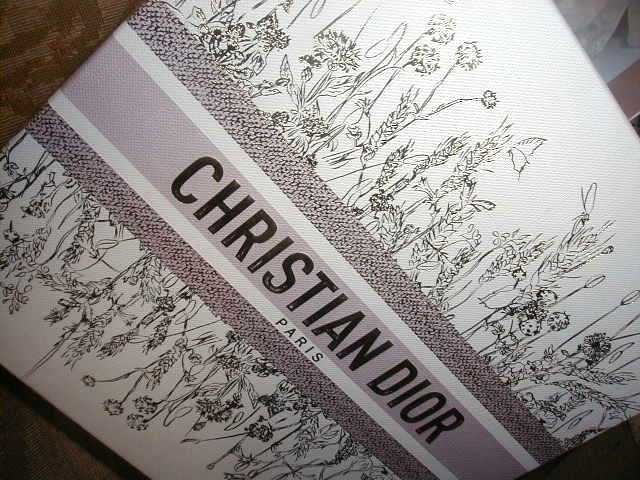 Large Christian Dior Limited Edition Gift Box & Ribbon Purple Gold Box Only VG