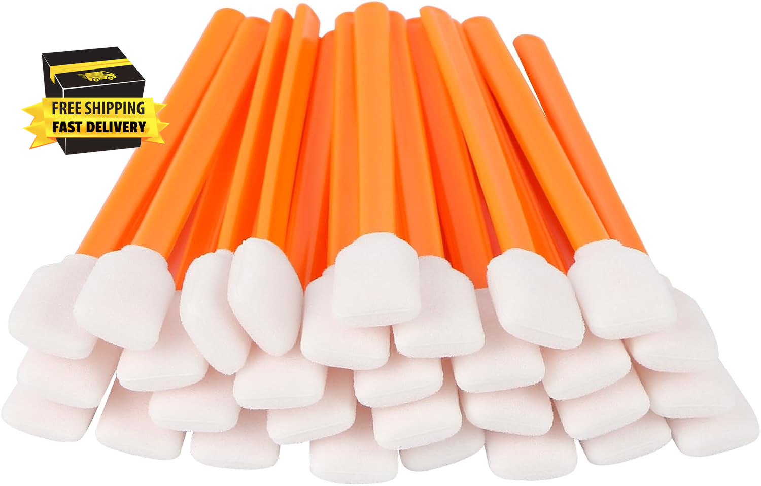 Foam Cleaning Swabs, 5.11" Square Rectangle Cleaning Swab Foam Tips Sponge Stick
