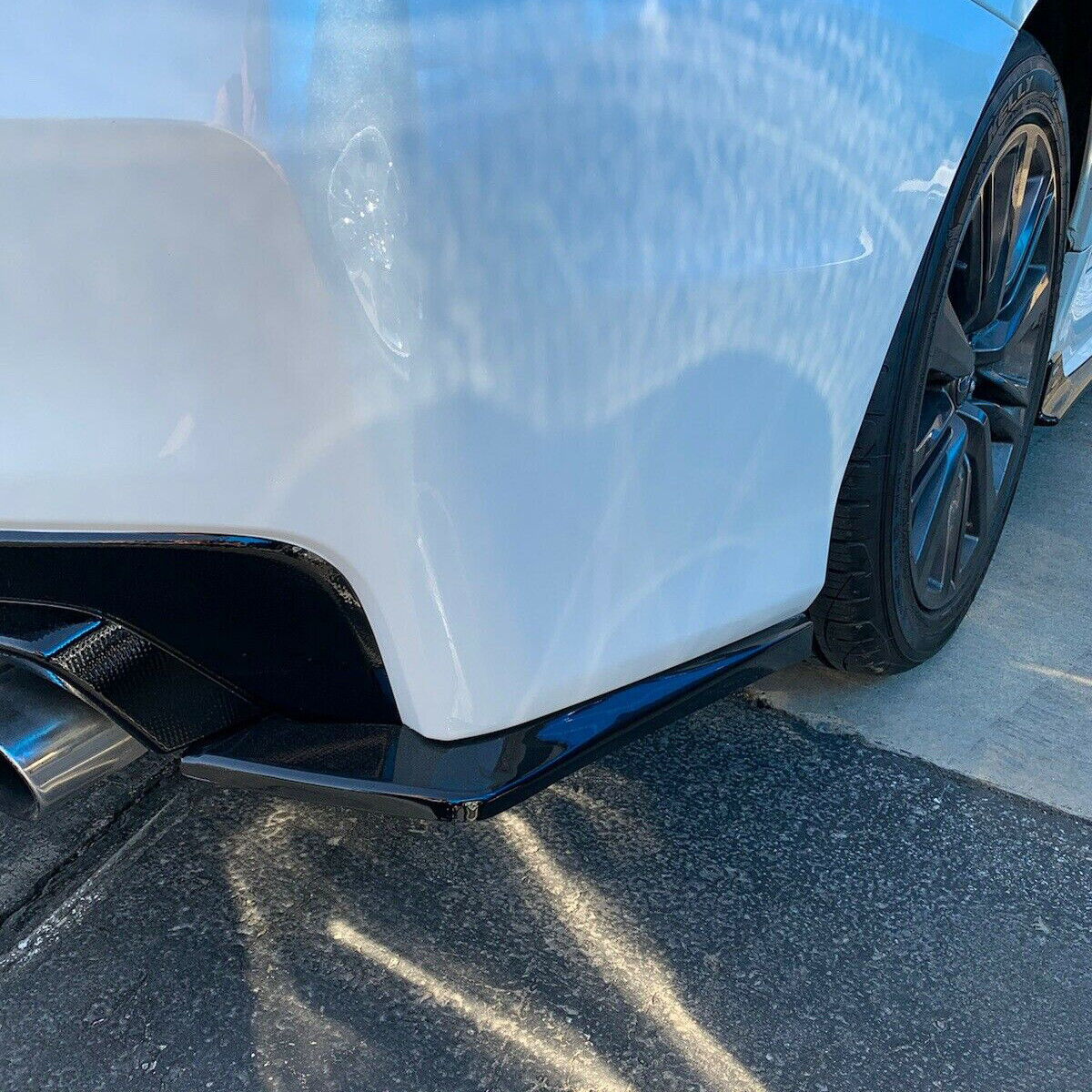 Rear Spat Bumper Valance Lip Spoiler Polyurethane For 2015-2021 Subaru WRX STI