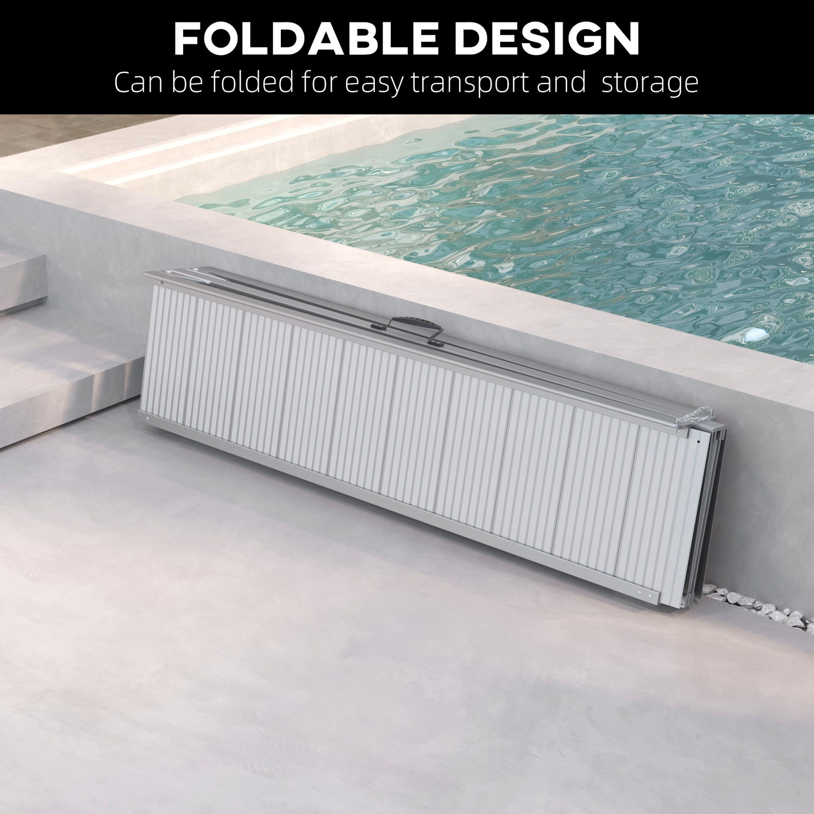 10' Folding Wheelchair Ramp Aluminum Portable Medical Mobility Threshold