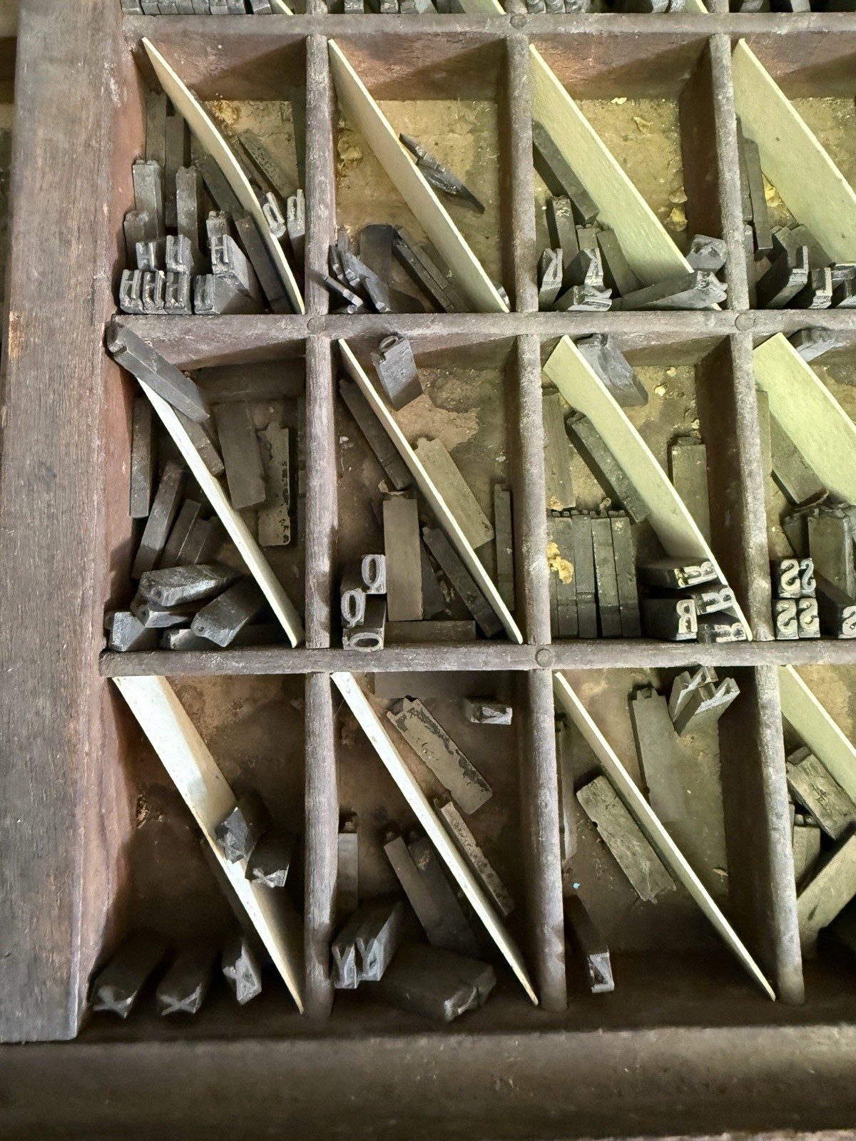 Antique VTG Letterpress Print Type Upper & Lower Letter & Number Set Complete