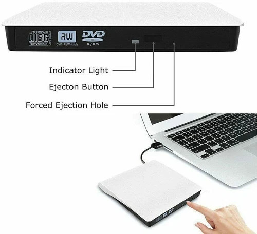Slim External USB CD DVD ROM Writer Drive Burner Reader Player PC Laptop US
