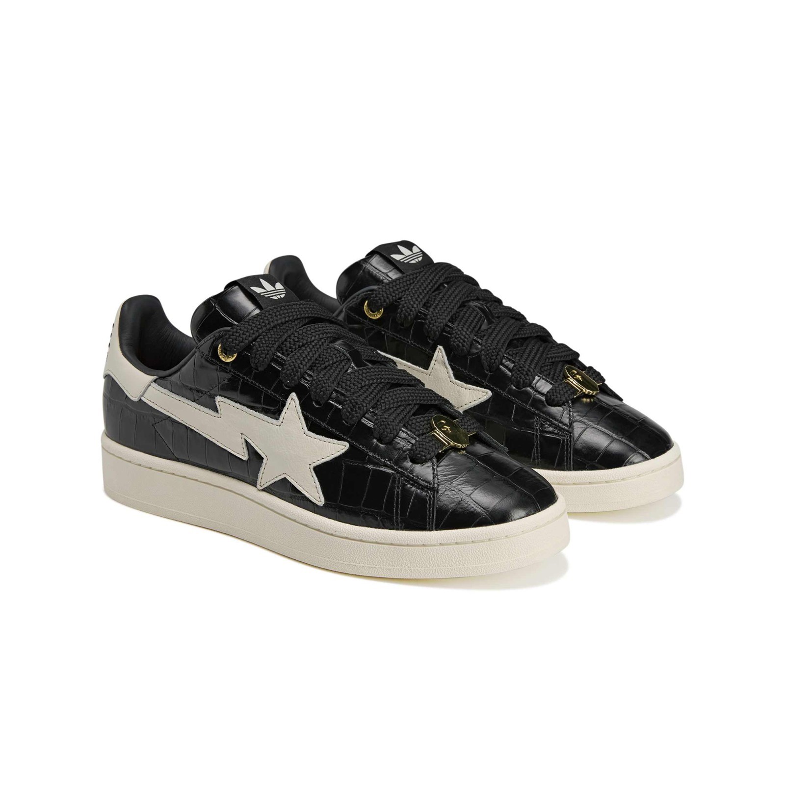 Adidas Originals x BAPE Campus 00S (Black/Off White/Gold) Men's Shoes KJ8851