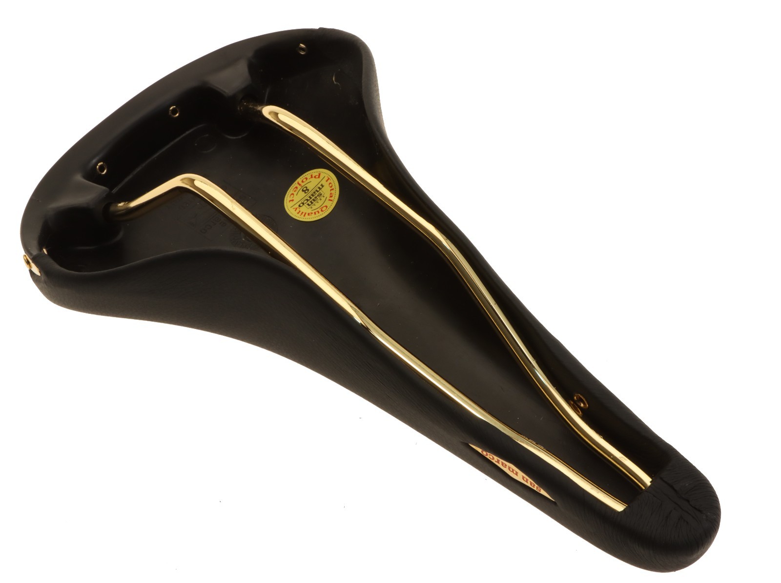 Selle San Marco Rolls SMOOTH BLACK Leather Saddle Brass Steel 2002 NEW NOS