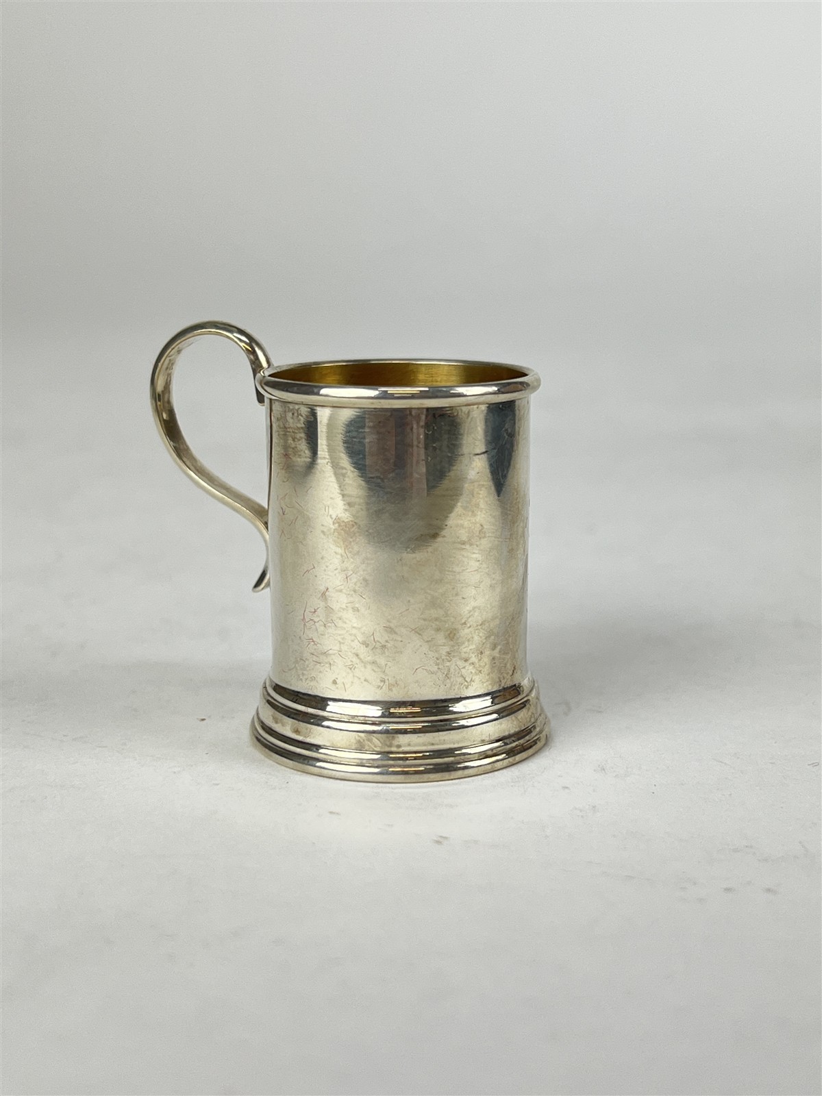 Vintage Sterling Silver Lunt #582 Cordial Cup w/ Gold Wash Inside - 5/8"
