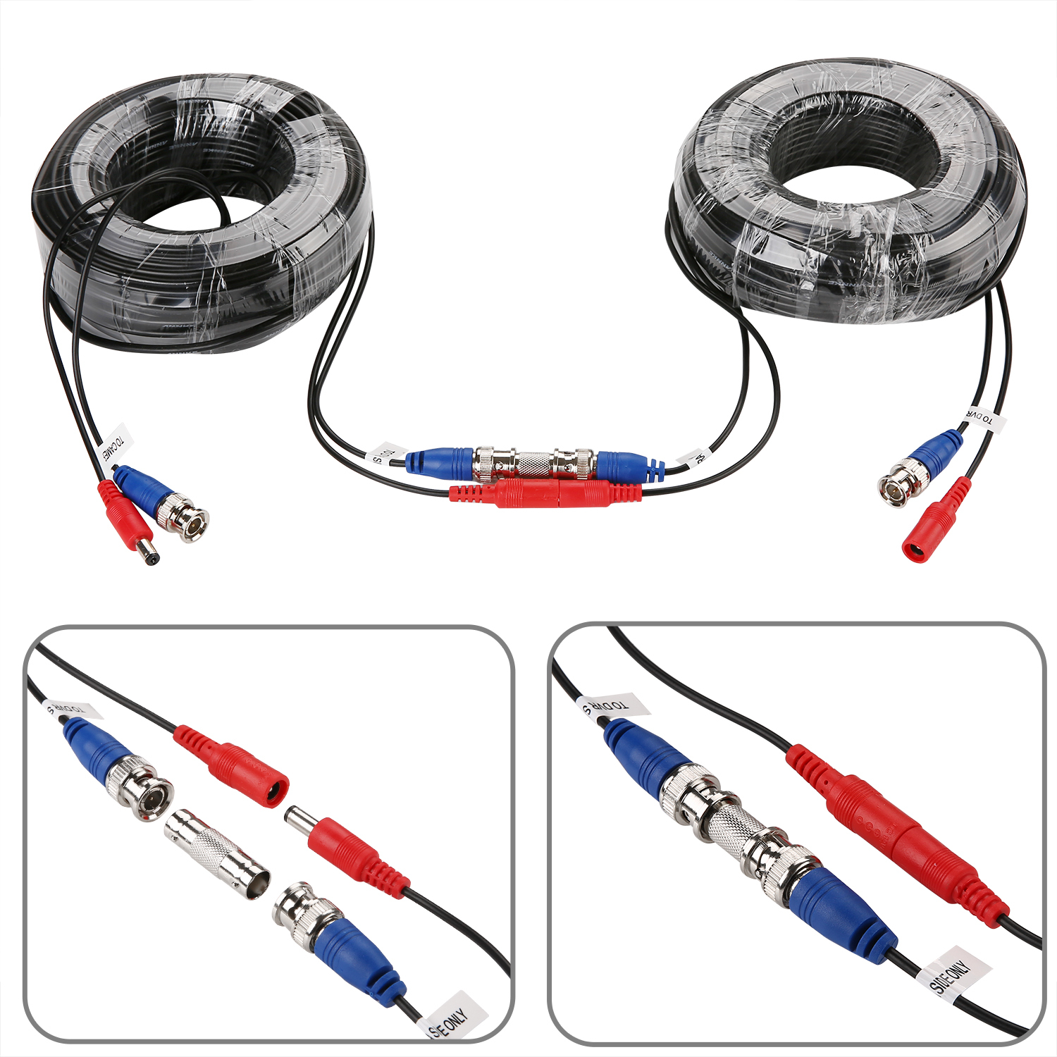 SANNCE 4x 100ft 30m Video Power BNC extend Cable for Security Camera System