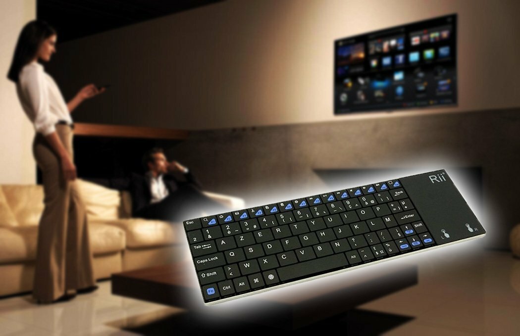 NEW Rii K12 Wireless UltraSlim Metal Keyboard withTouchpad