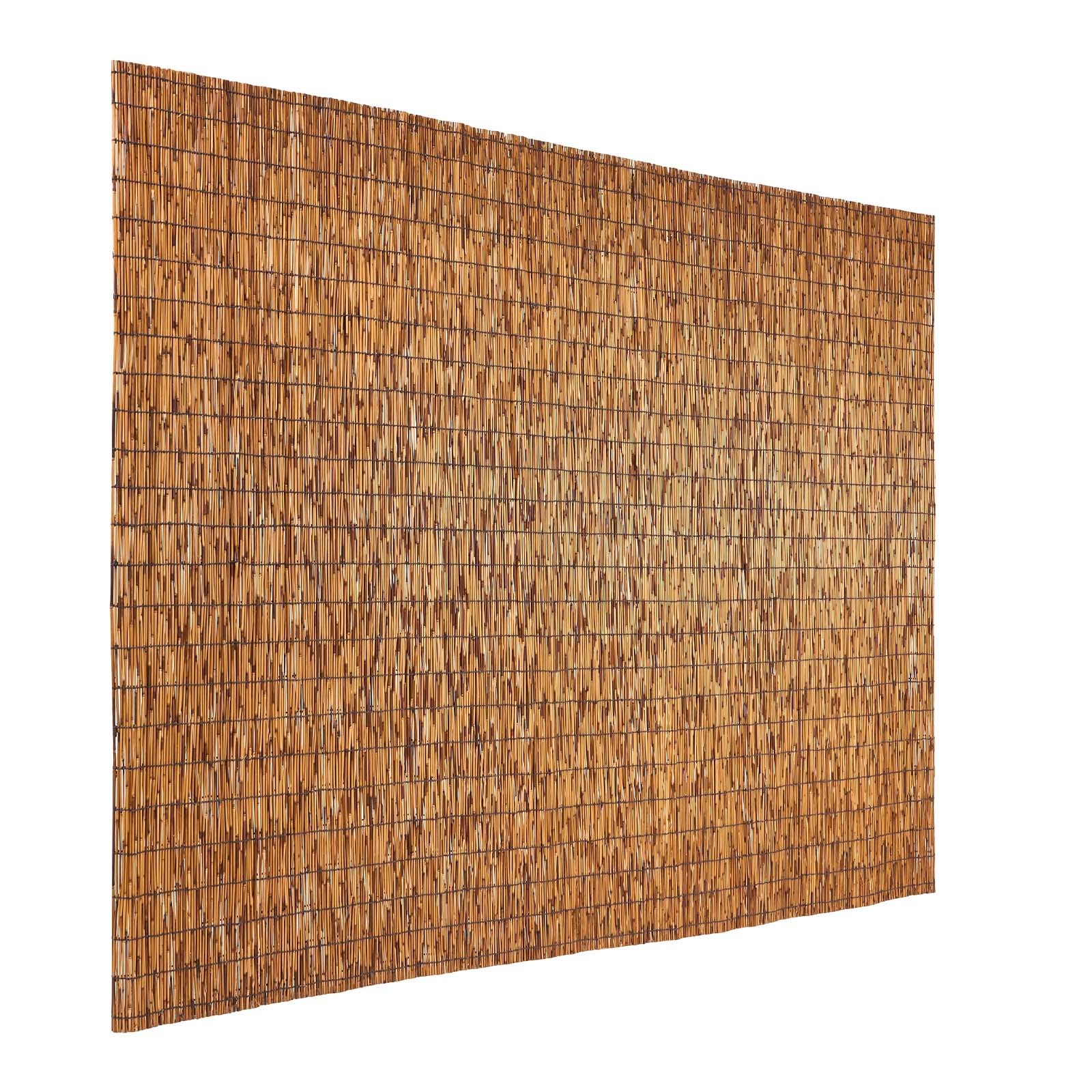 Uimoso Natural Reed Fence Panel 6 ft x 16.4ft Privacy Screen Roll for Garden Use