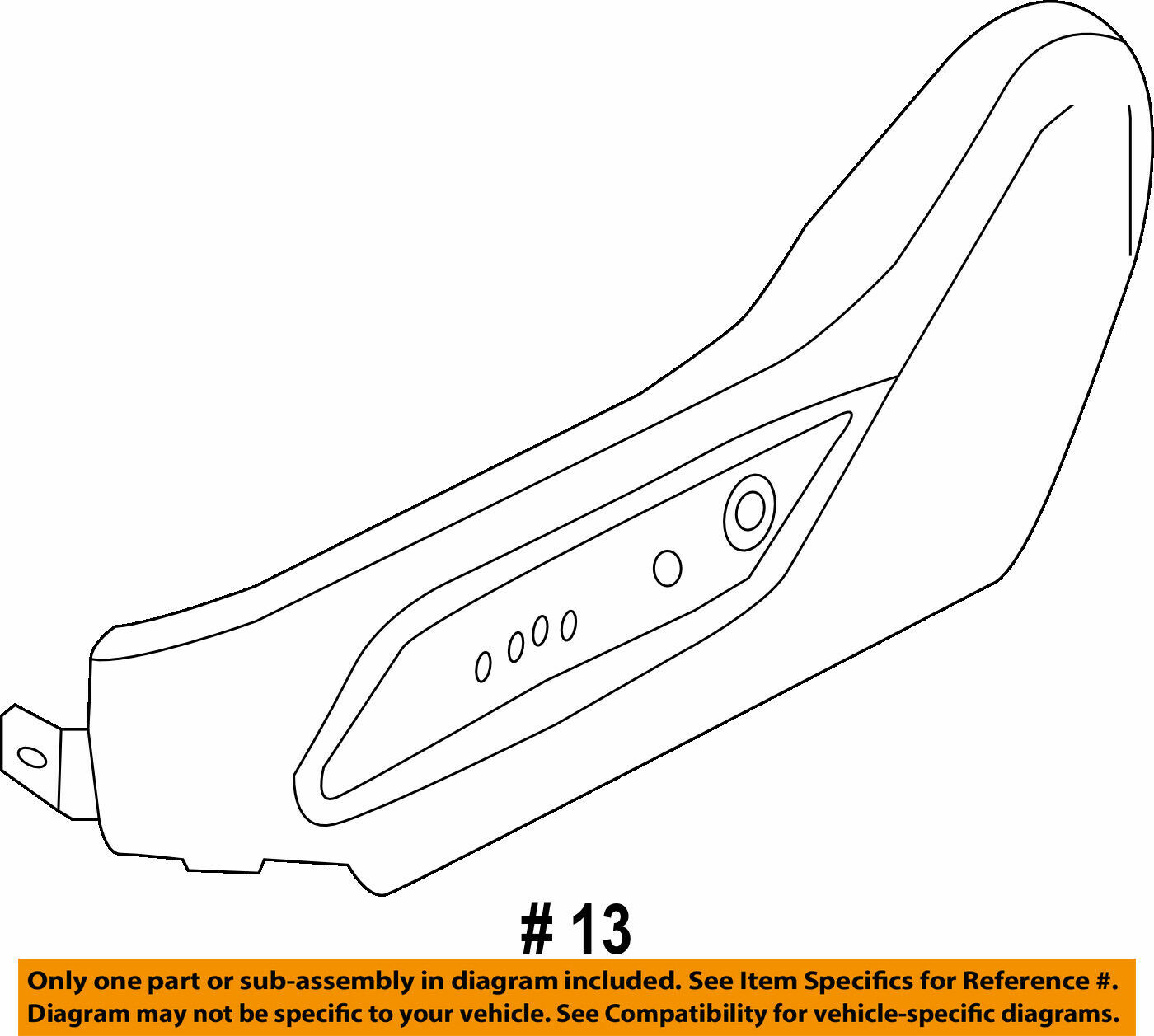 Genuine Seat Switch Outer Cover 2013-2018 Santa Fe SPORT Left Driver Side Black