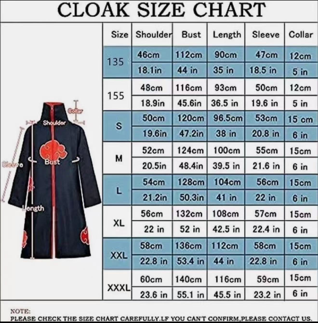 Naruto Akatsuki Cloak Set with Headband Necklace and Ring – Cosplay Costume