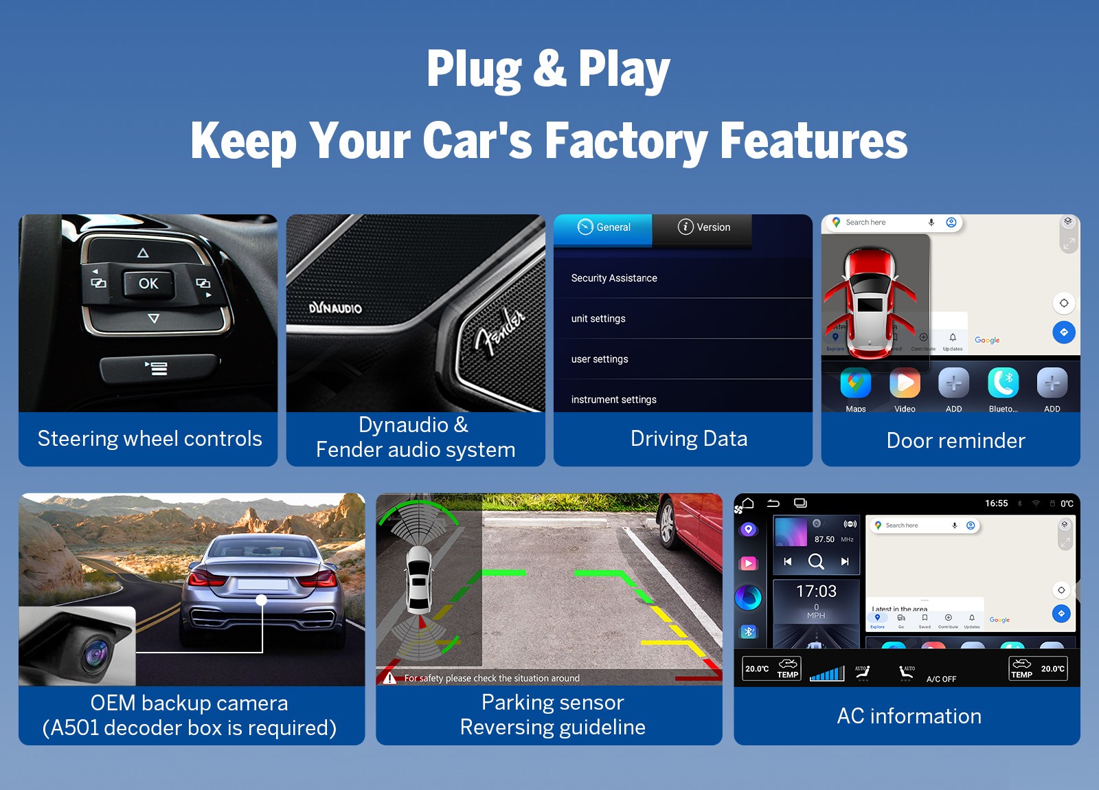 CAM+OBD+9" IPS Android 14 for VW Golf MK6 GTI 2009-2013 CarPlay Car Stereo Radio