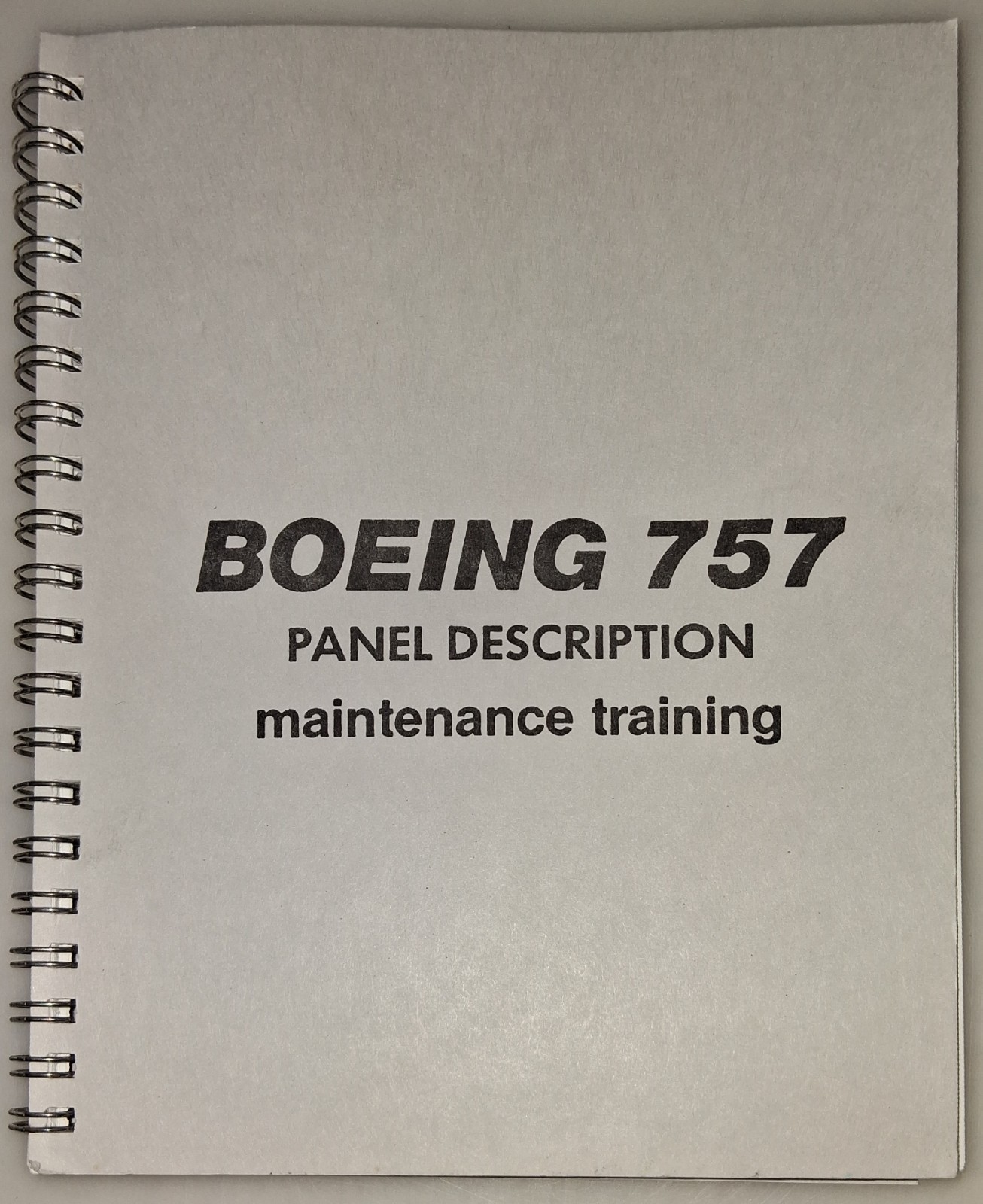 Boeing 757 Panel Description Maintenance Training Manual 1984 Airplane Book