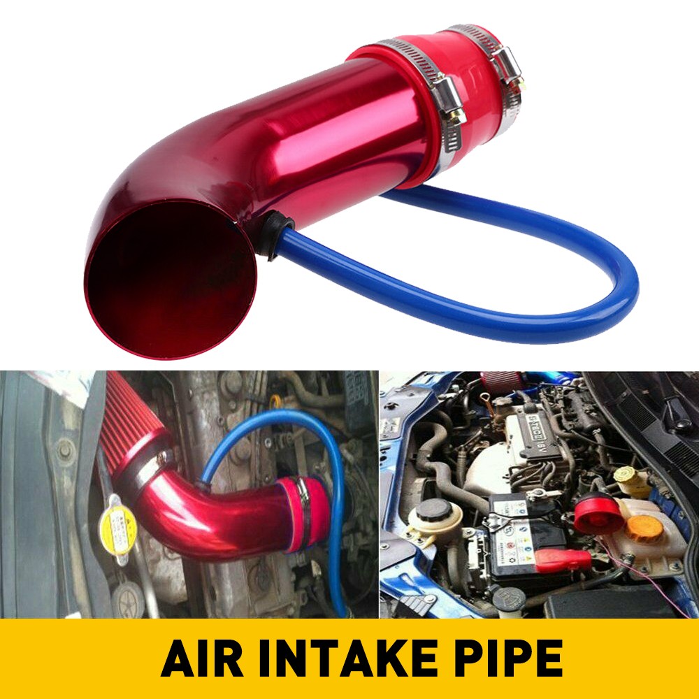 3" 76MM Universal Car Cold Air Intake Kit Induction Pipe Hose System Red Sturdy