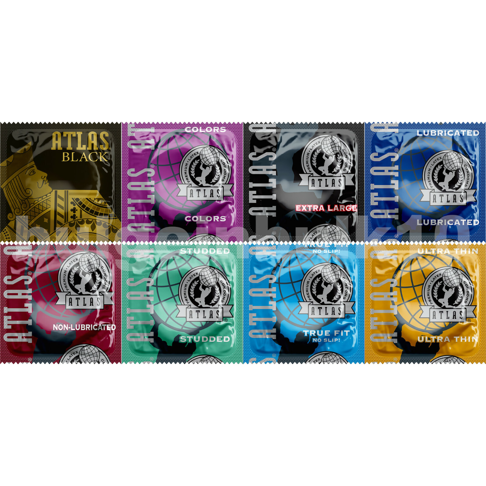 Atlas Premium Latex Bulk Condoms - Choose Style & Amount
