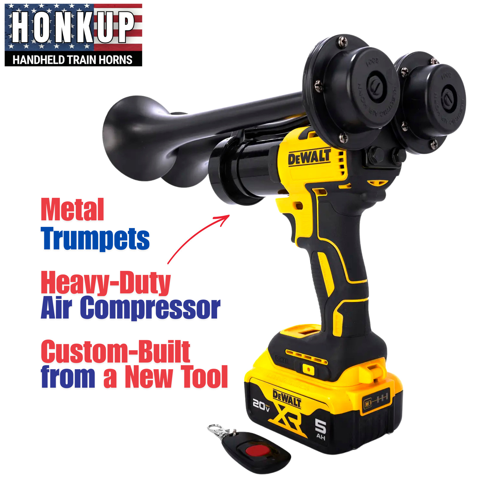 DeWalt Impact Drill Train Air Horn + Remote Control