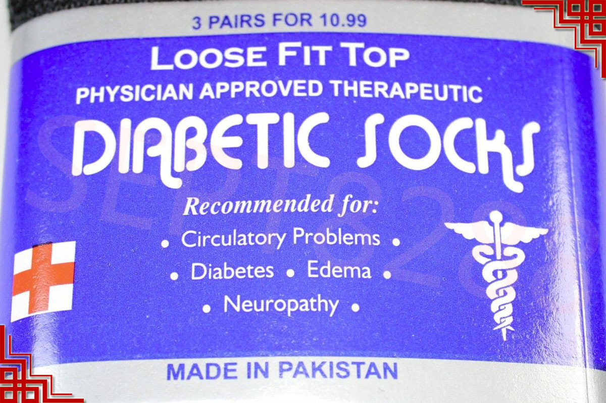 3,6,12 Pairs Diabetic Crew Circulatory Socks Health Mens Cotton 9-11 10-13 13-15