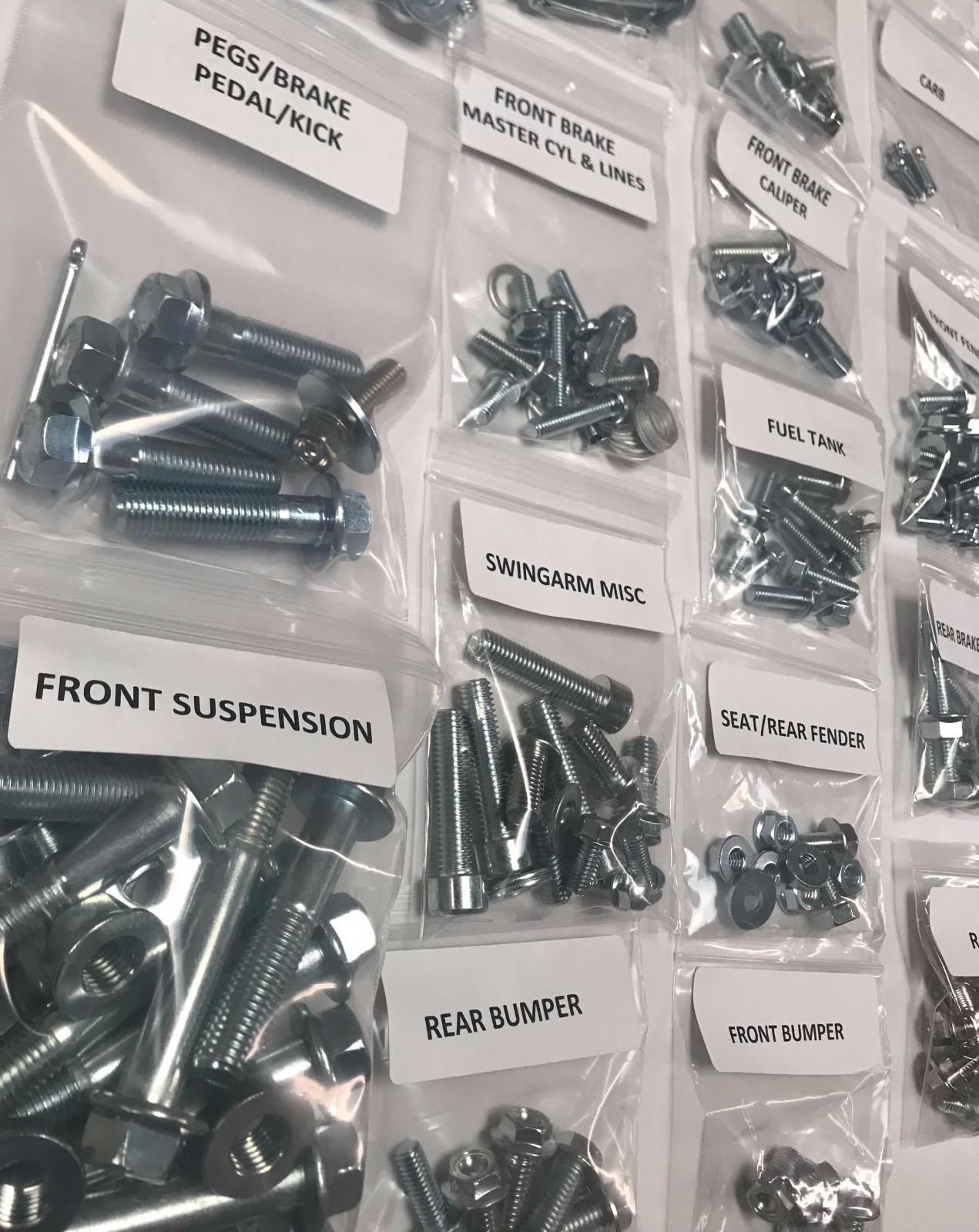 Full Restoration Bolt kit Honda 04'-05' TRX450R ATV A-arms Engine Body OEM zinc