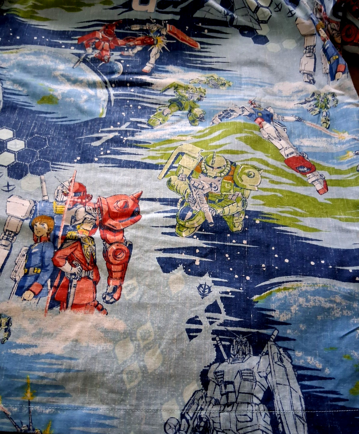 Reyn Spooner Mobile Suit Gundam Men's Sky Button Shirt NWT