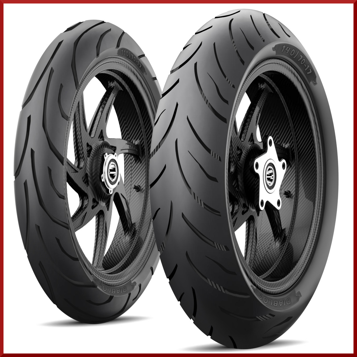 Roadmax Diablo 140/70-17 + 120/70-17  (75H) Motorcycle Tire SET (Front + Rear)