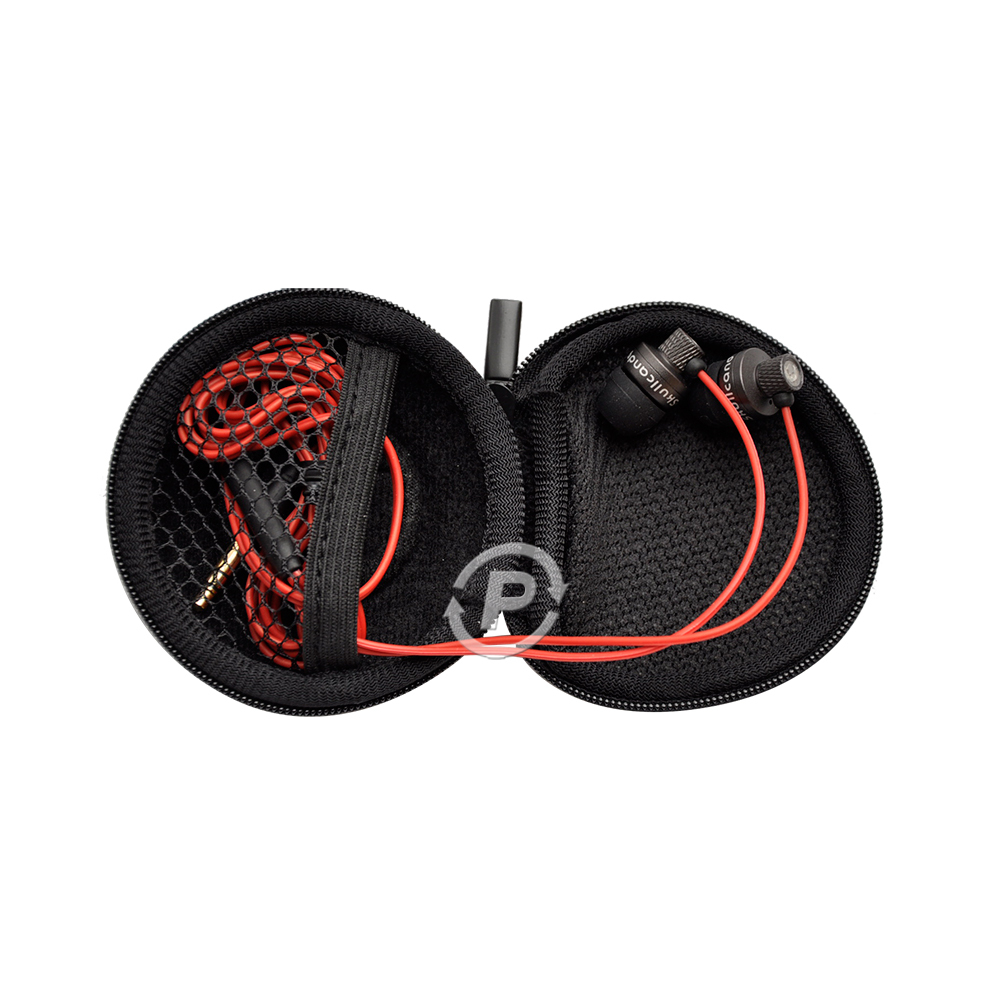 Skull Carrying Case Protective Storage Zip Bag For Skullcandy In-Ear Headphones
