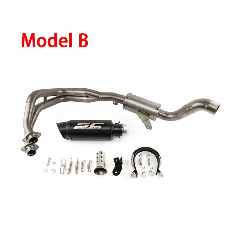 YZF R7 2021-2025 For Yamaha Whole System Exhaust Header Pipe Muffler Tips Black