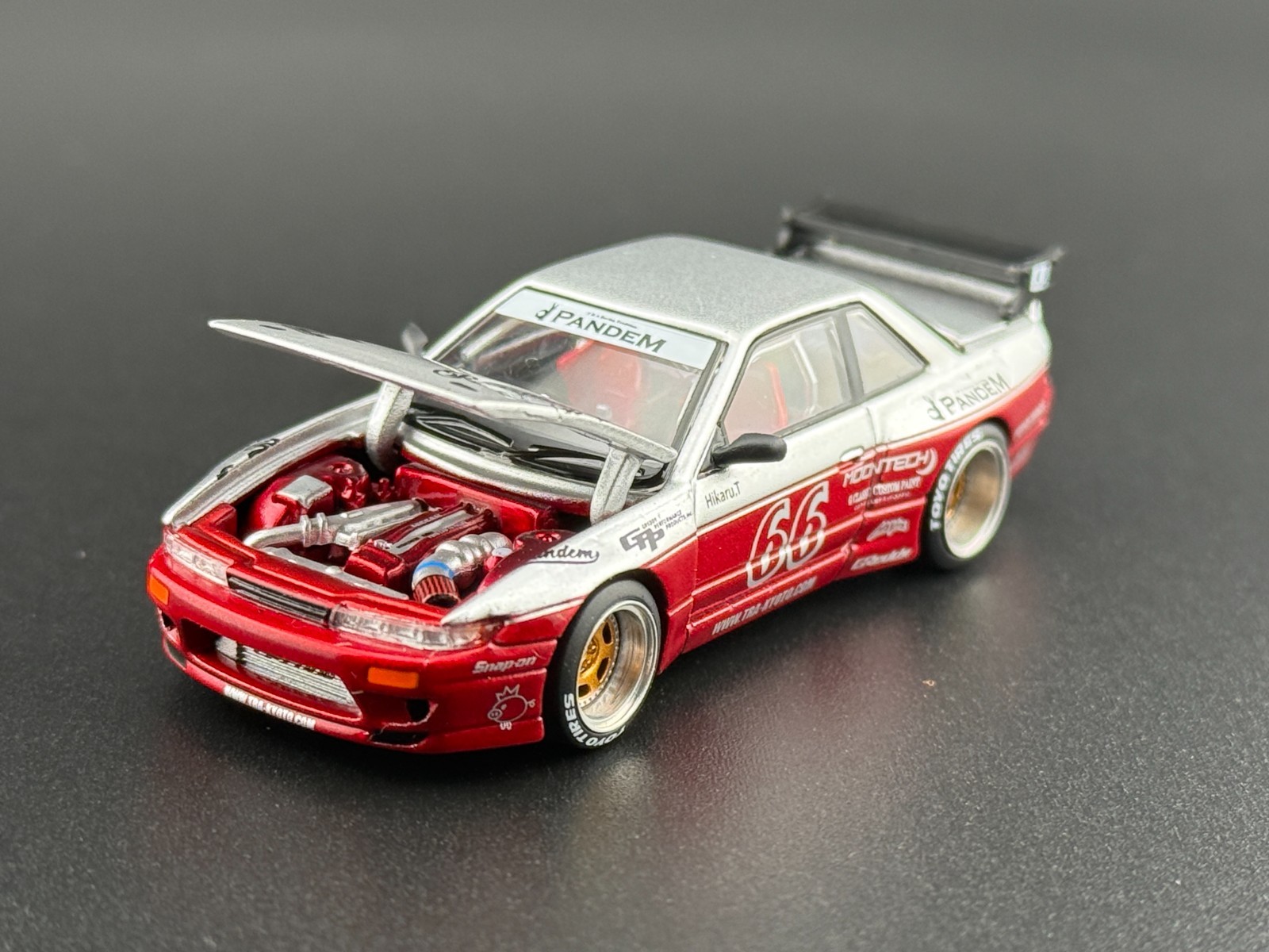 Pop Race Pandem Silvia S13 Moontech Red 640258 1/64