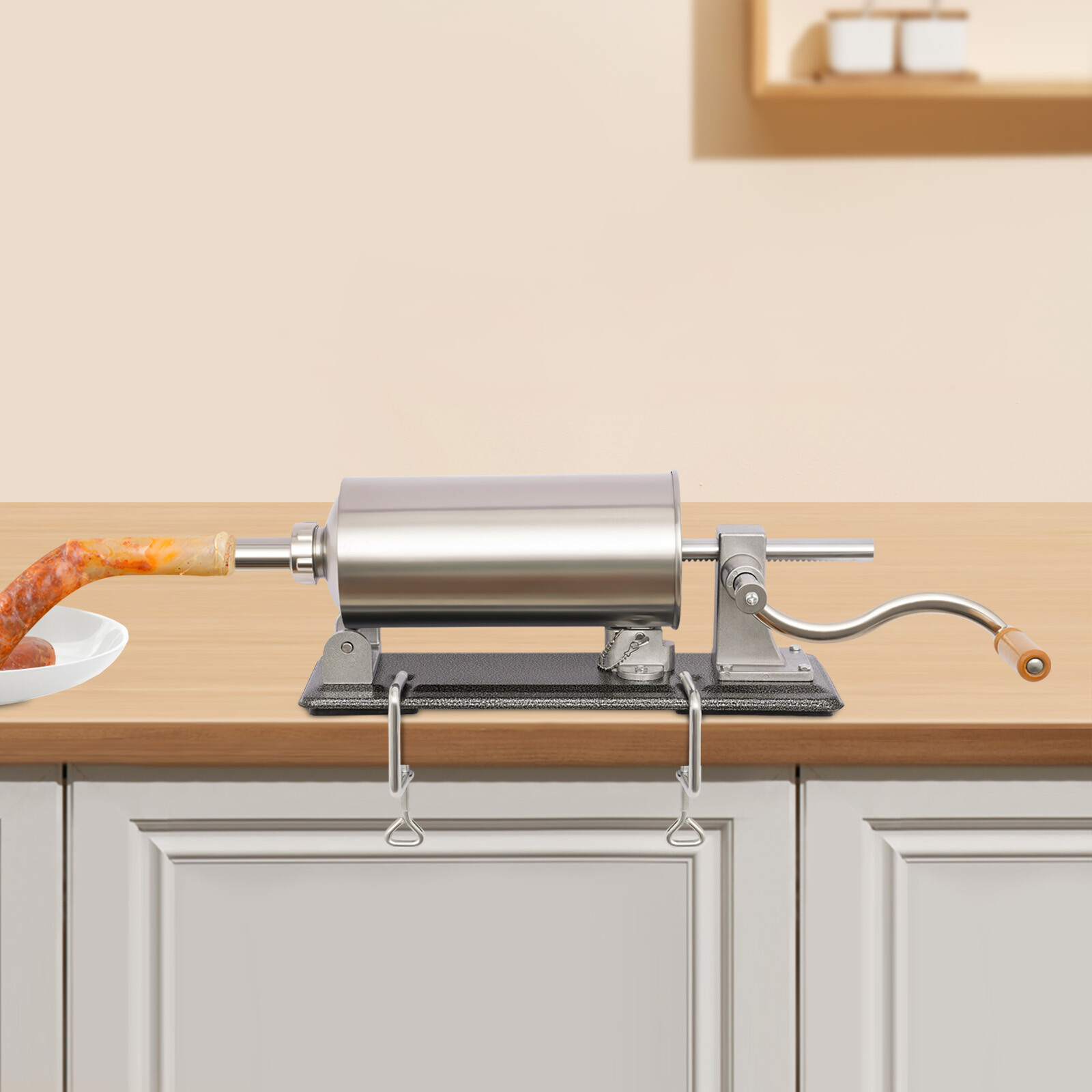 4L Meat Sausage Stuffer Maker Commercial Home Filler Horizontal