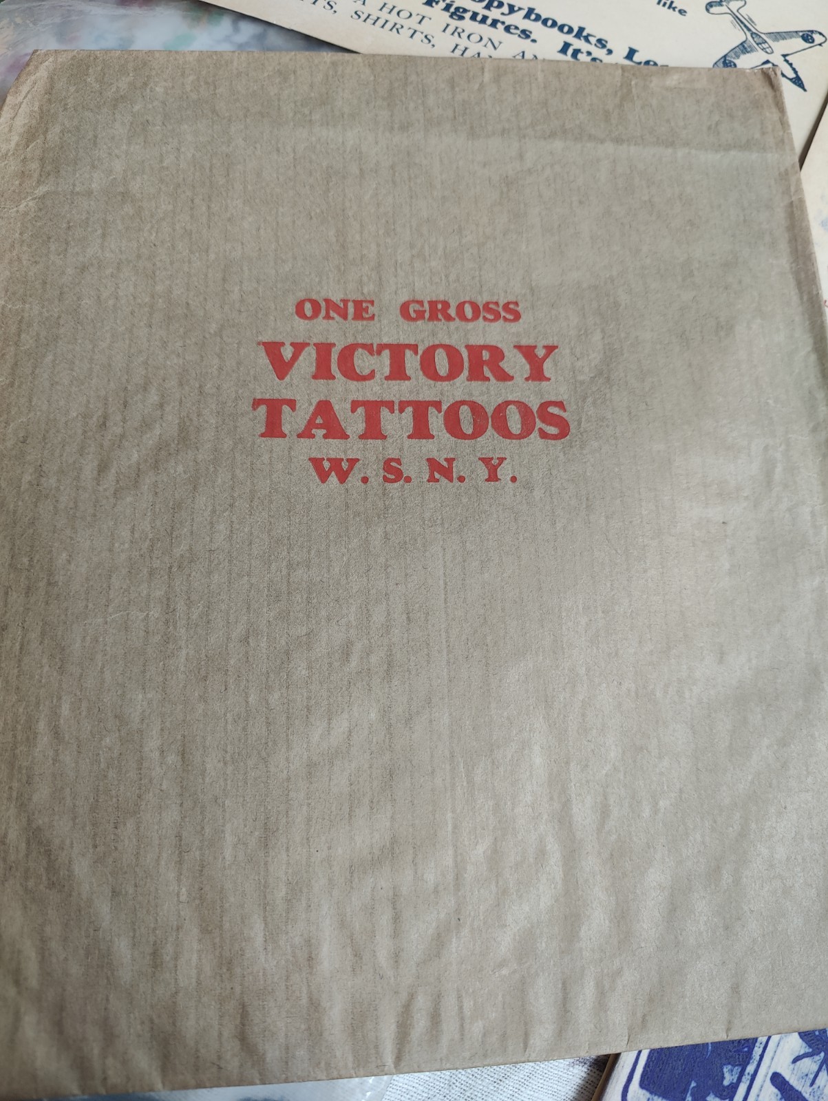 Vintage WWII Era Victory Tattoos Lot W.S.N.Y. Penny a Sheet Sailor Patriotic...