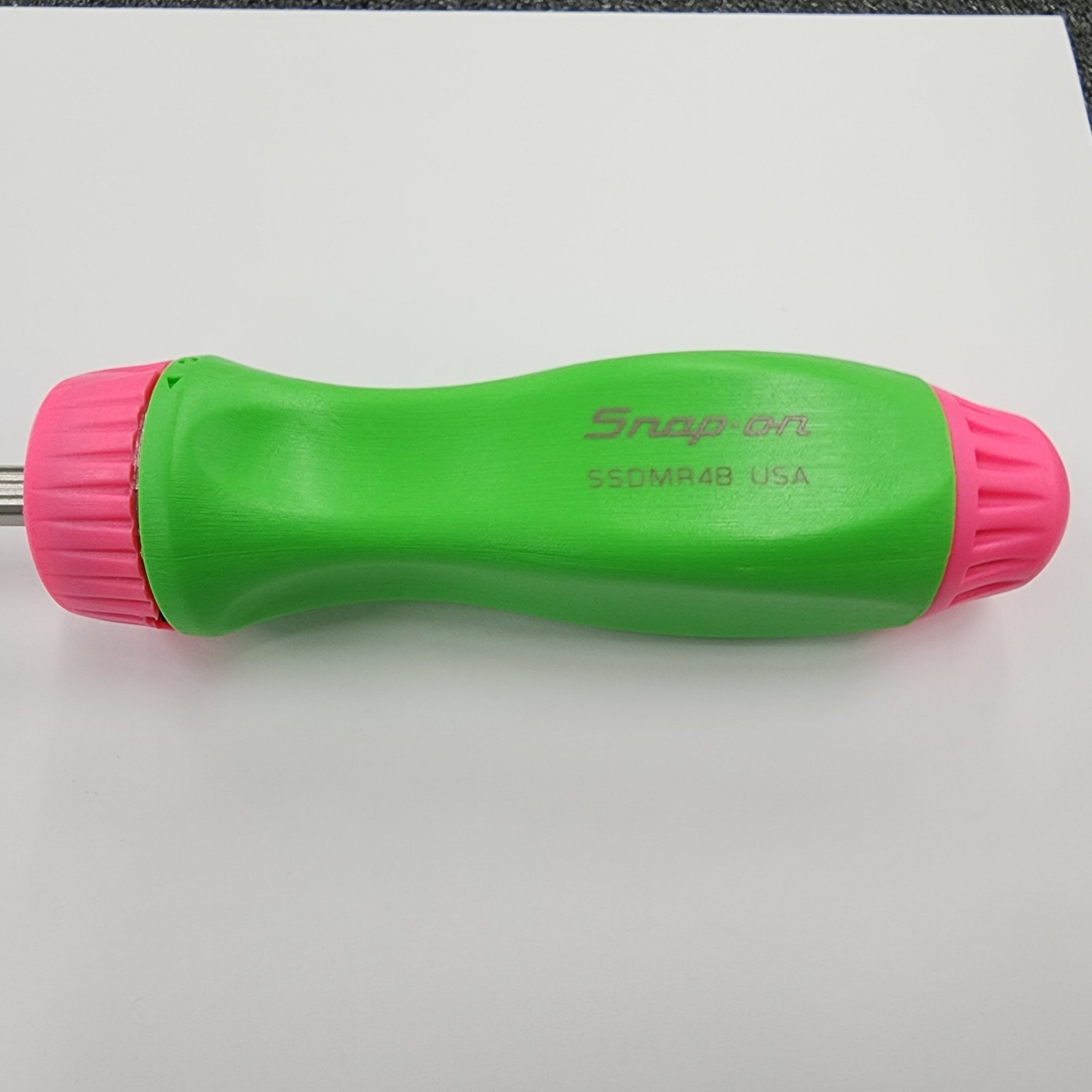 Snap-on Tools USA RARE GREEN & PINK Ratcheting Screwdriver w/Bits SSDMR4B
