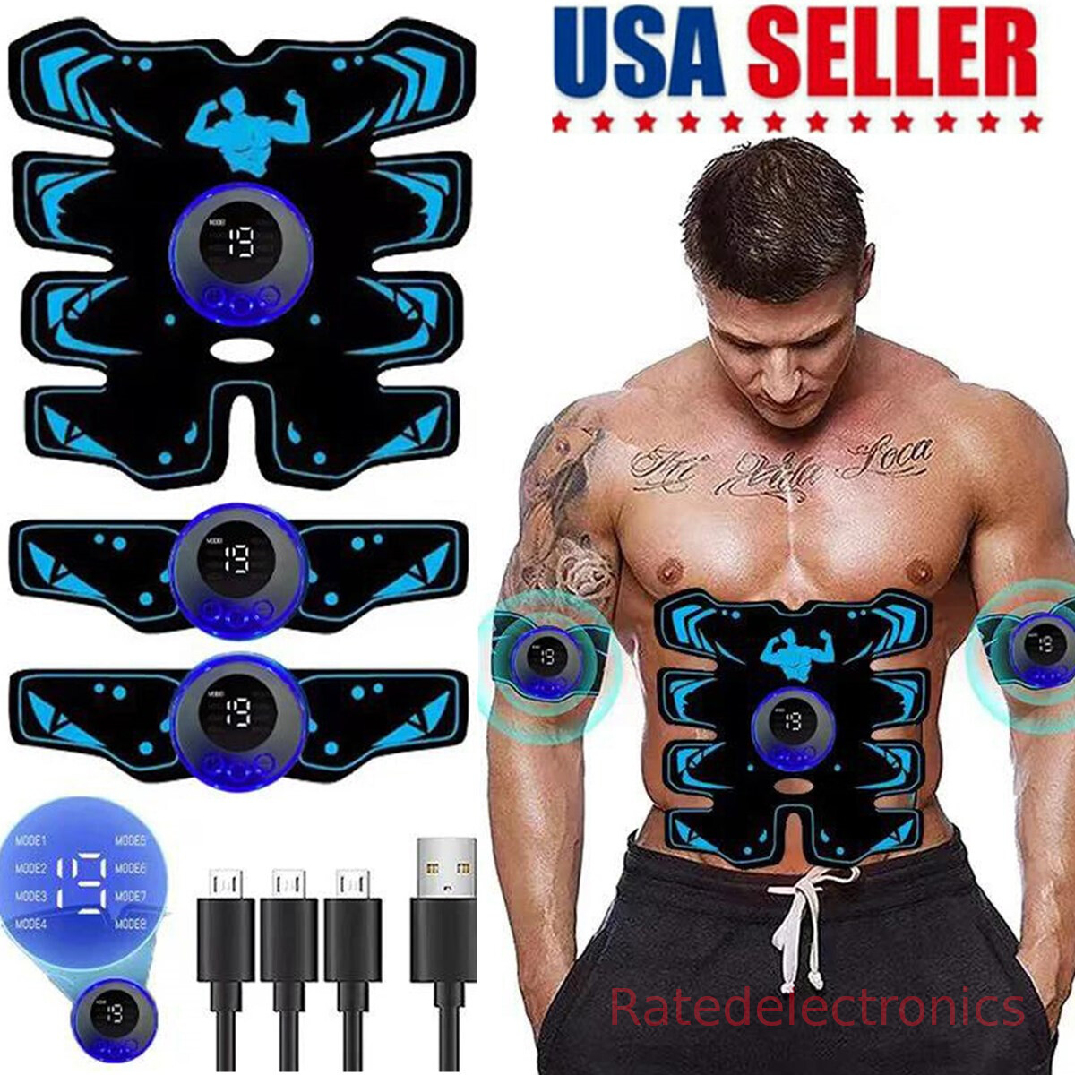 Tactical Abs Stimulator 2024 New V2 Upgraded Ultimate AB Muscle 360 Massager US