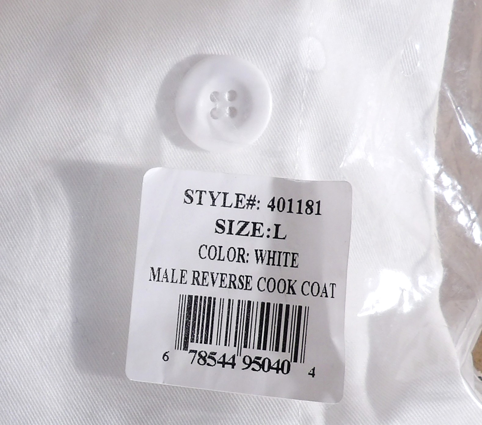 2 Sodexo Men's Chef Coat White Red Long Sleeve Double Breasted Size Large New