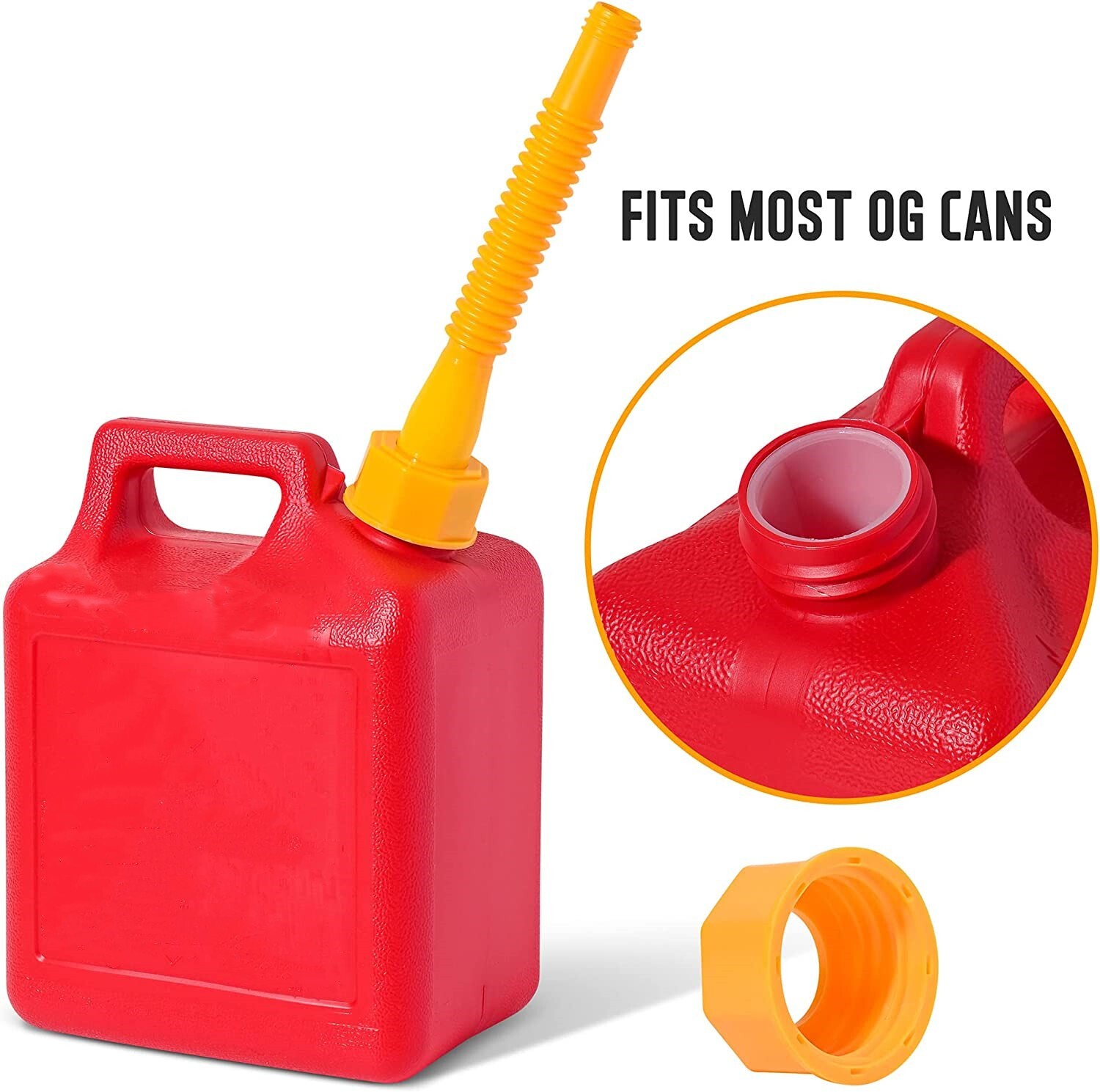 2X Replacement Gas Can Spout Nozzle Vent Kit for Plastic Gas Cans Old Style Caps