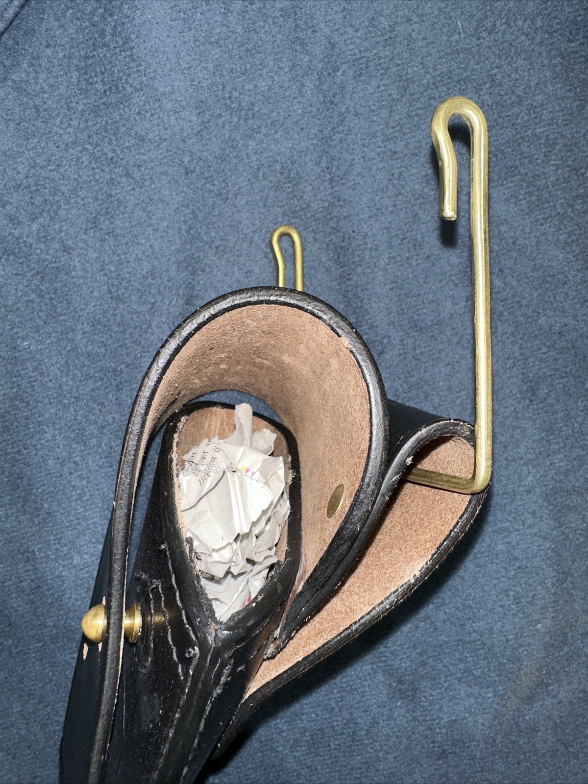 Brass Holster Hook Adapter for Mills Woven Cartridge Belts