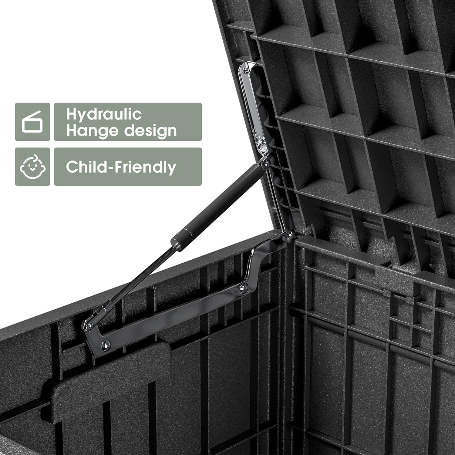 82 Gallon Resin Deck Box All Weather Large Outdoor Storage Patio Furniture Toys