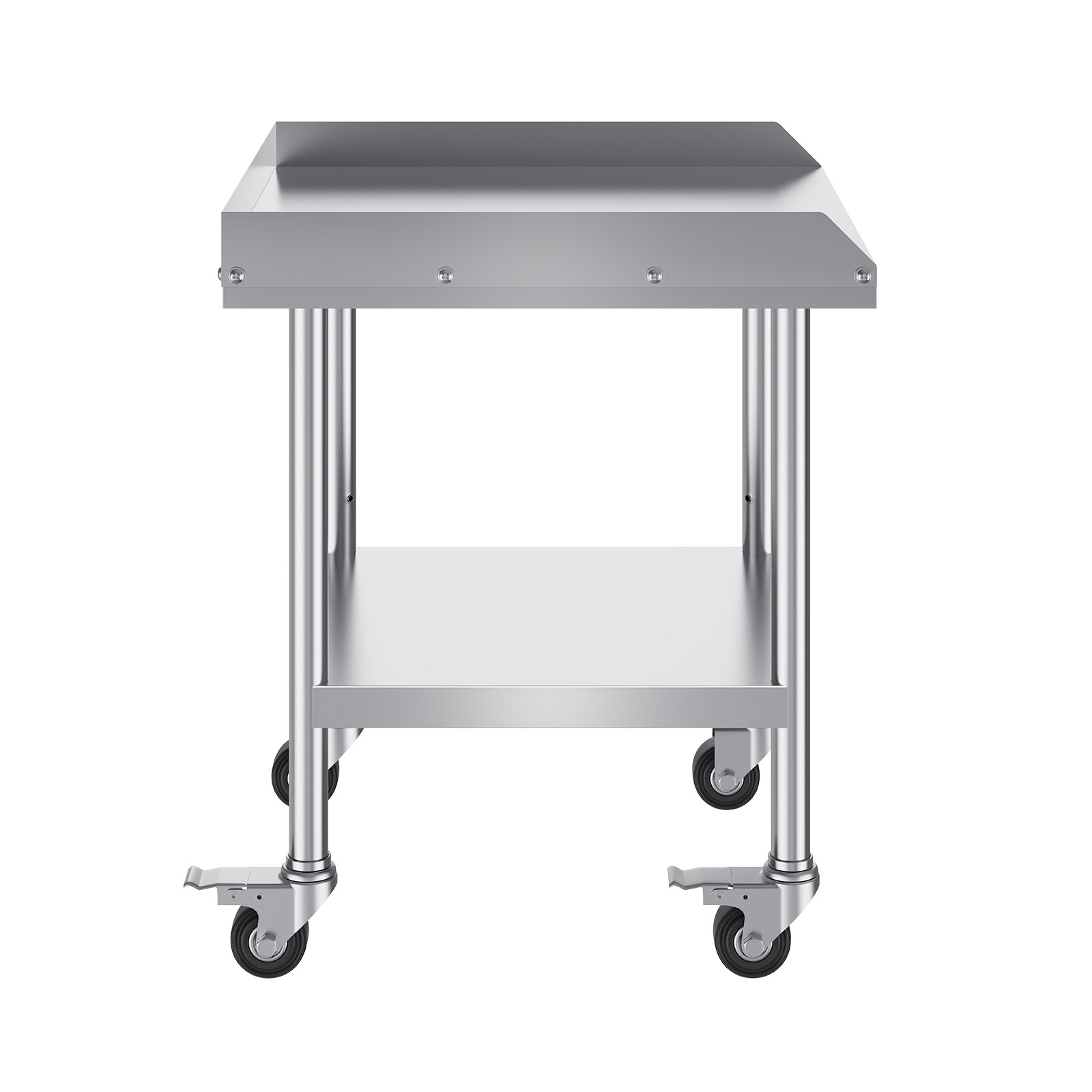 VEVOR Stainless Steel Work Table 24"x24" Commercial Food Prep Table W/ 4 Casters